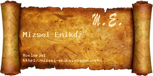 Mizsei Enikő névjegykártya